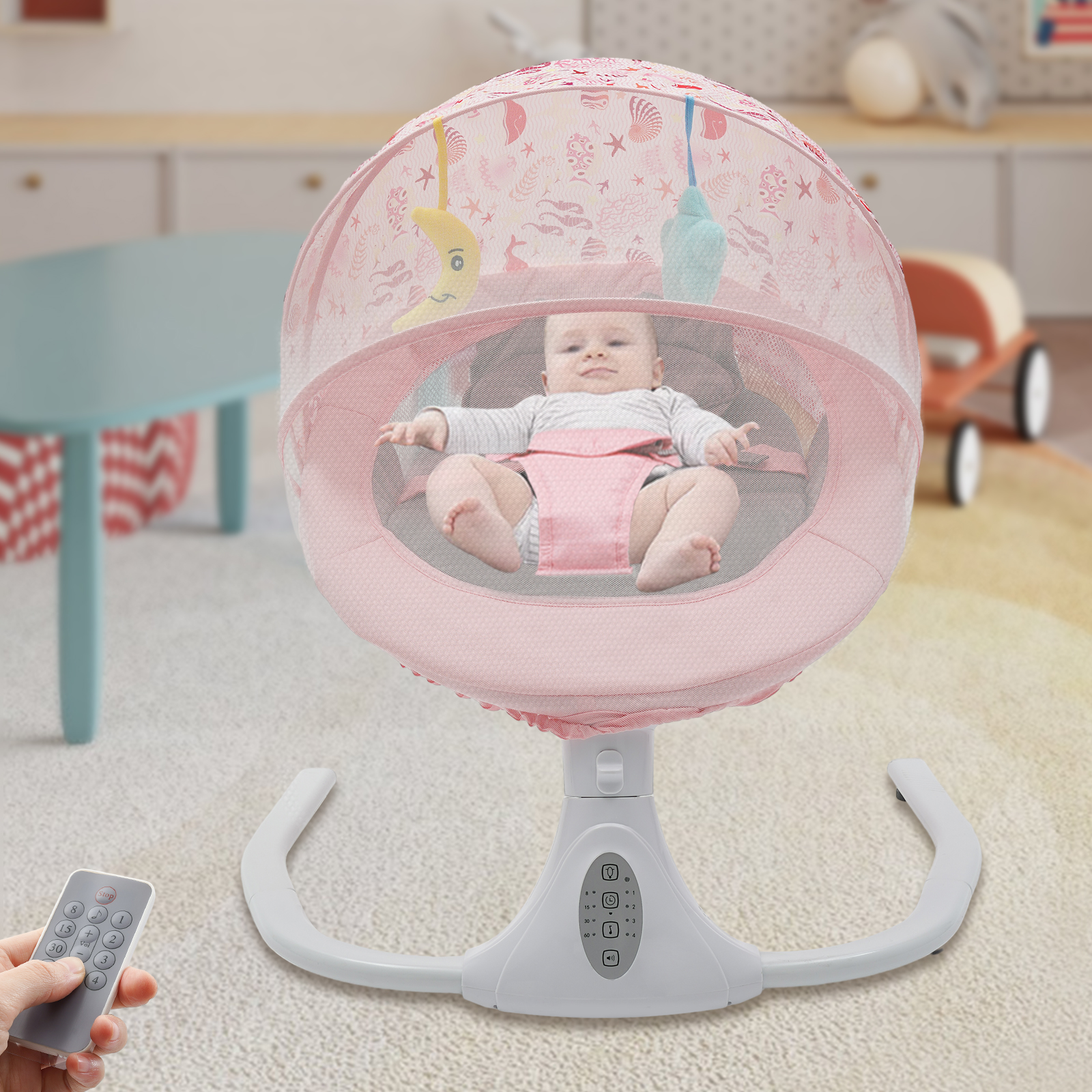 Mesedoras Bebé Eléctrica LAREX Columpio Elu00e9ctrico Para